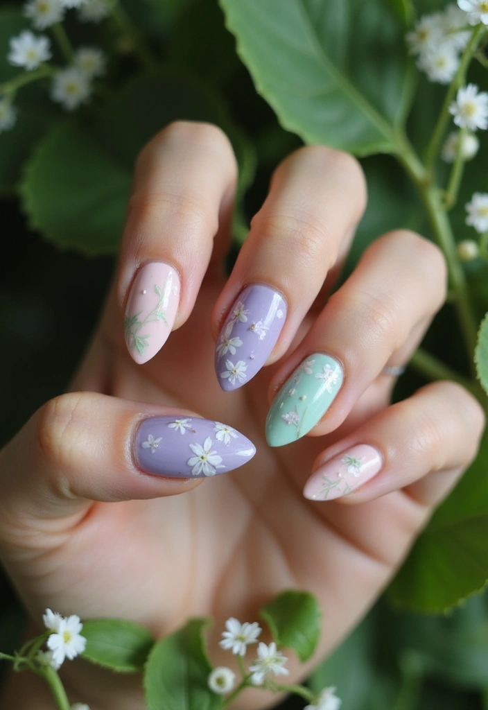 40 Nail Salon Ideas for Trendy - 20. Nail Art Inspired by Nature