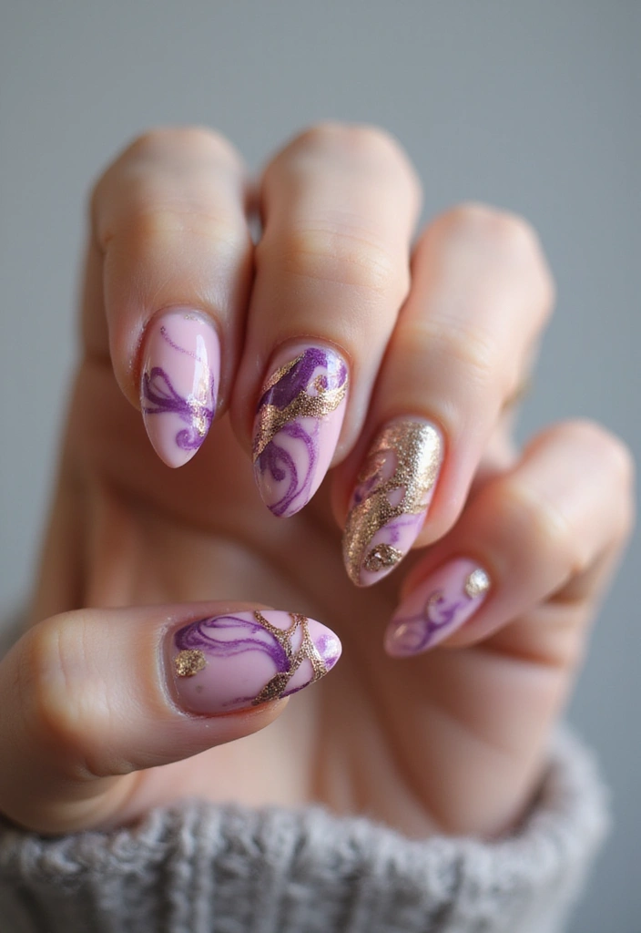 40 Nail Shape Ideas for Personalized Profiles - 12. Marble