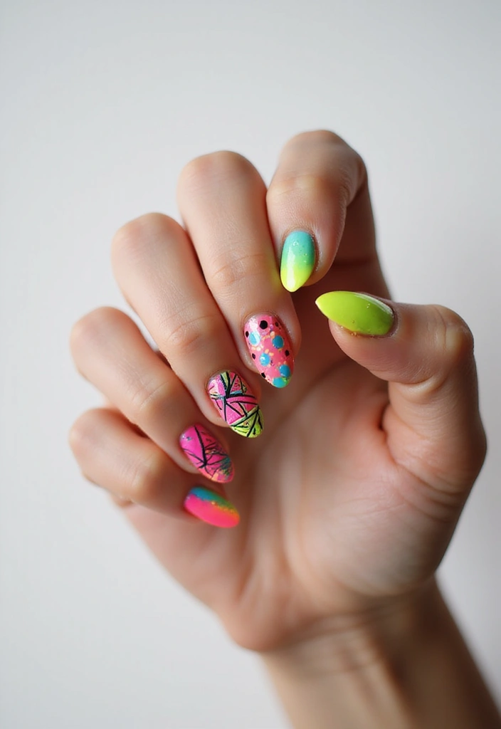 40 Nail Shape Ideas for Personalized Profiles - 20. Neon