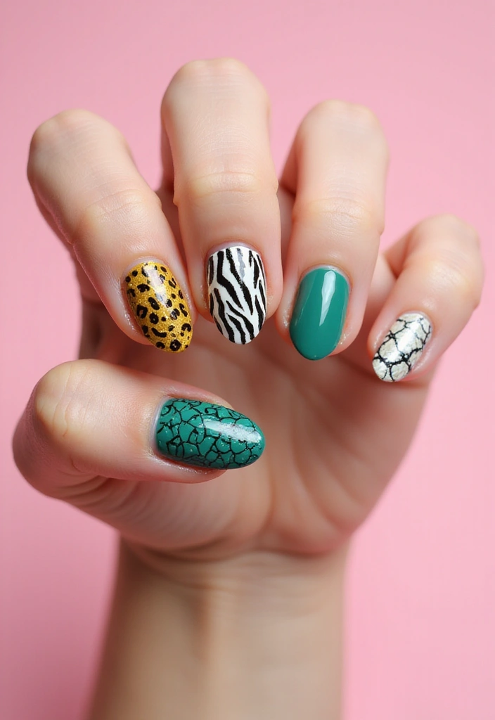 40 Nail Shape Ideas for Personalized Profiles - 26. Animal Print