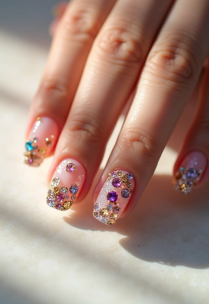 40 Nail Shape Ideas for Personalized Profiles - 28. Crystal Accents