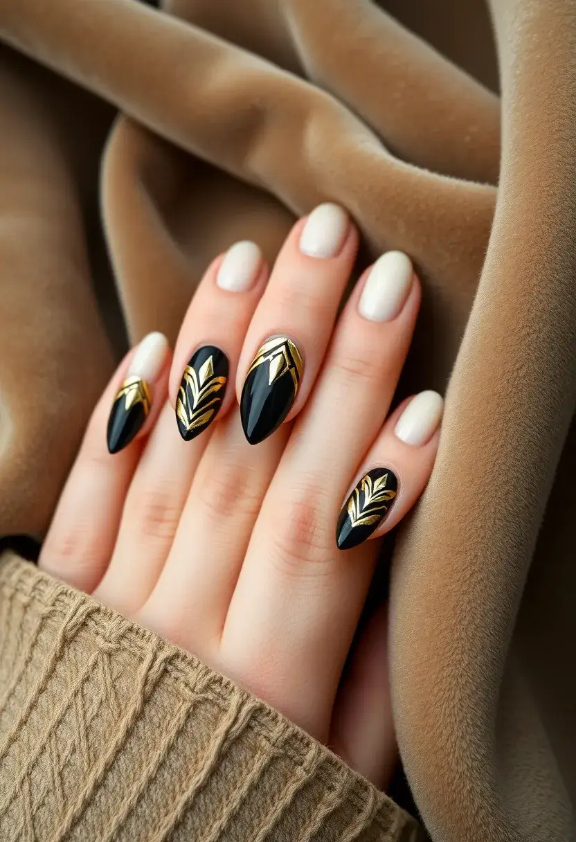 40 Popular Nail Shape Ideas for Every Preference and Personality - 25. Art Deco Delight