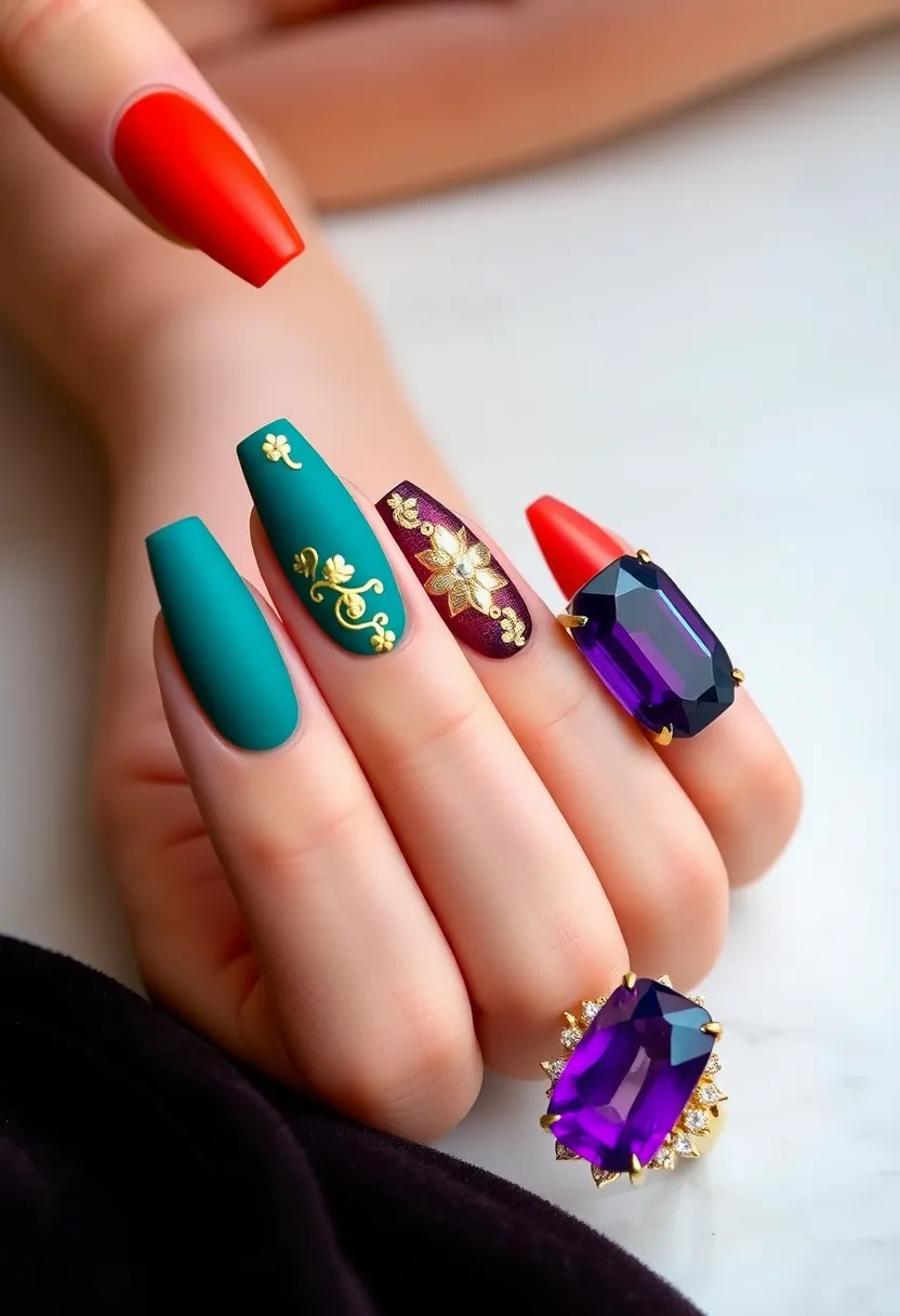 40 Popular Nail Shape Ideas for Every Preference and Personality - 3. Coffin Glam