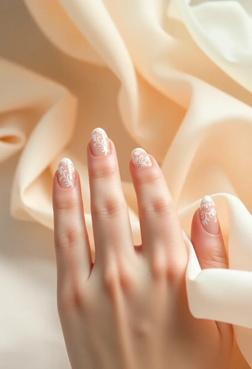 40 Popular Nail Shape Ideas for Every Preference and Personality - 37. Elegant Lace
