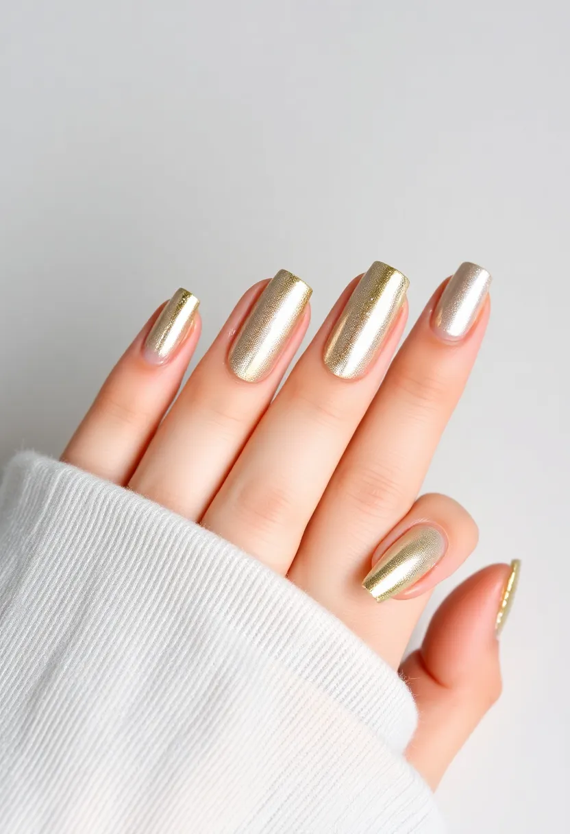 40 Simple Nail Ideas for Effortless Everyday Wear That Slays - 26. Reflective Foil Accents
