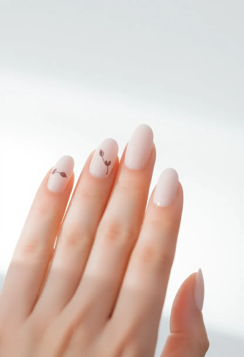 40 Simple Nail Ideas for Effortless Everyday Wear That Slays - 29. Simple Leaf Patterns