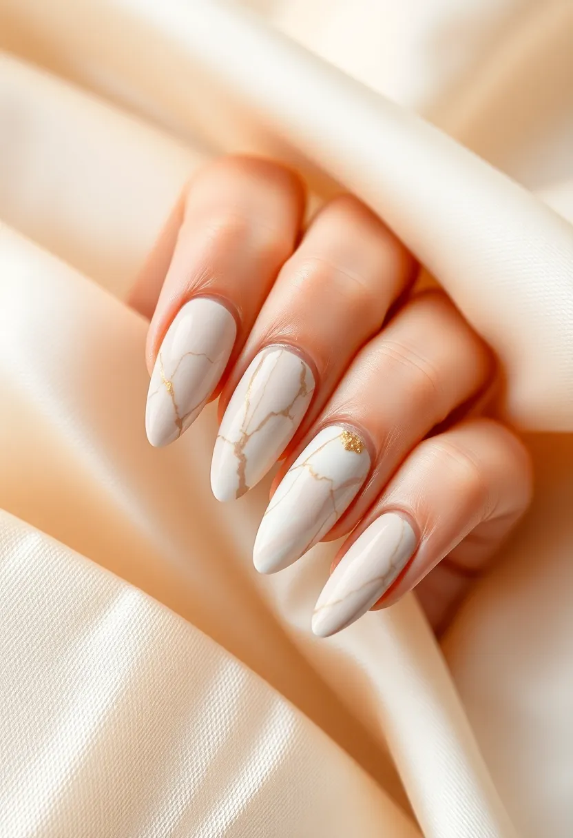 40 Simple Nail Ideas for Effortless Everyday Wear That Slays - 40. Polished Marble Accents