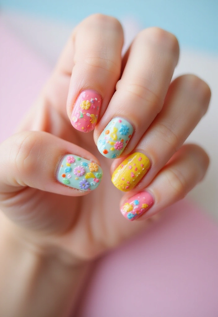 40 Spooky Halloween Nail Ideas for Thrilling Treat-Filled Thrills - 15. Candy-Coated Nails