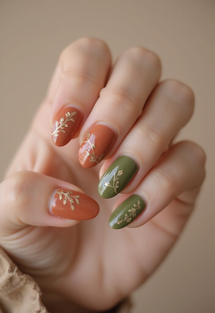40 Spring Acrylic Nail Ideas for Seasonal Sensational Freshness - 5. Earthy Tones