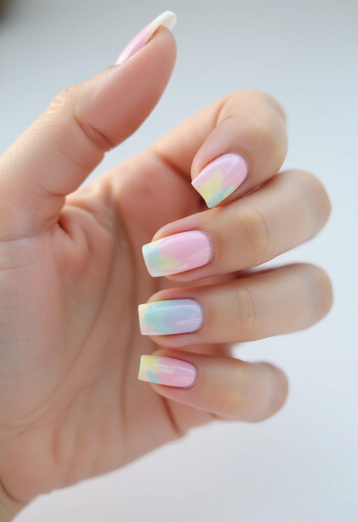 40 Spring Acrylic Nail Ideas for Seasonal Sensational Freshness - 8. Pastel Rainbow