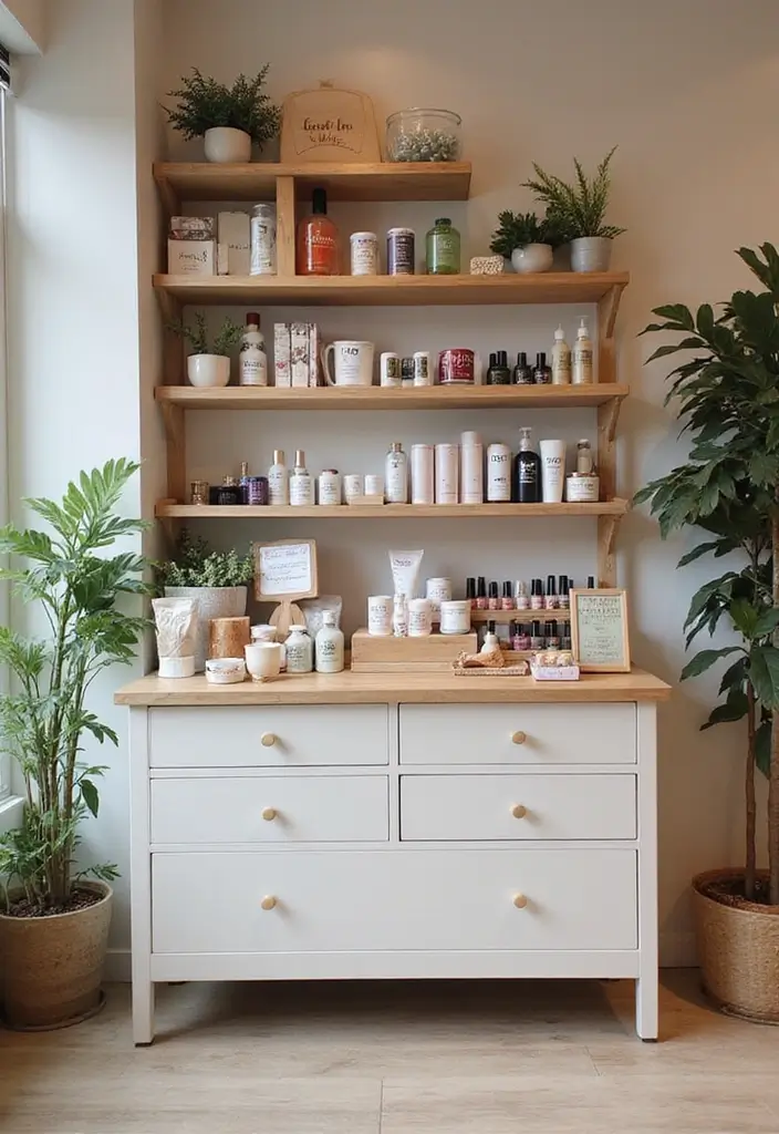 40 Stylish Nail Salon Decor Ideas for Inviting - 10. Thoughtful Product Presentation