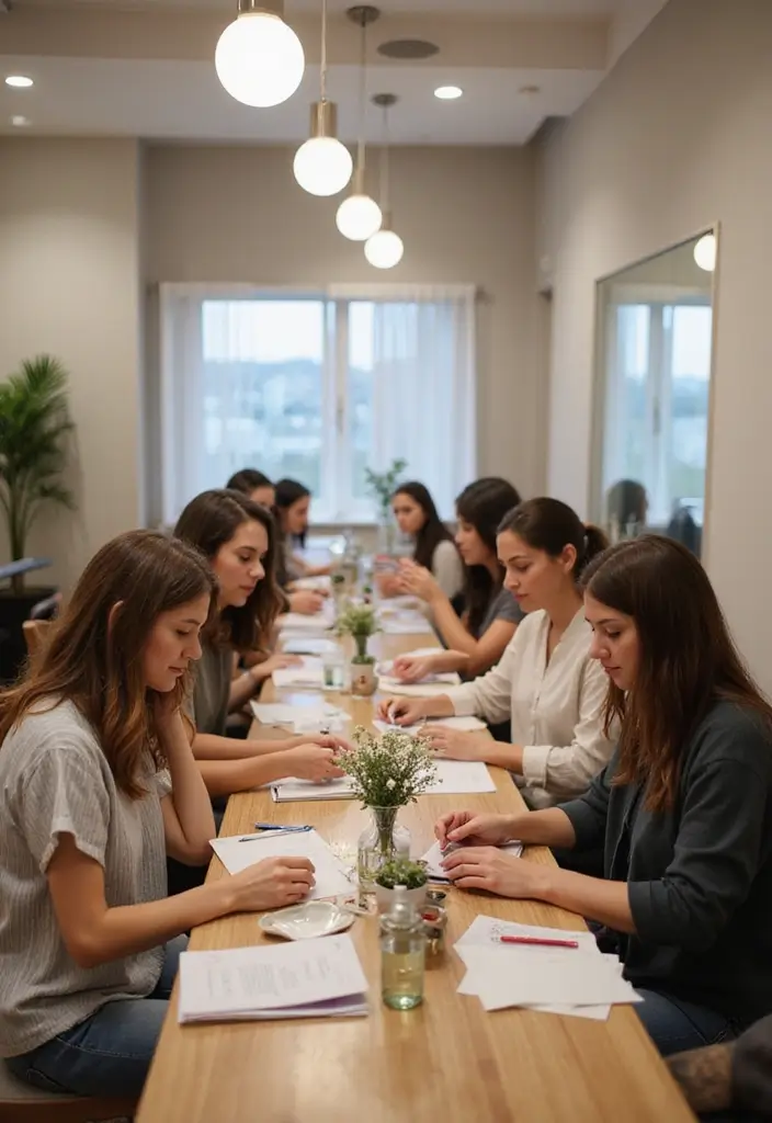 40 Stylish Nail Salon Decor Ideas for Inviting - 29. Wellness Workshops