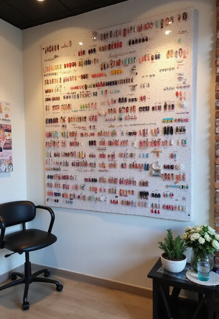 40 Stylish Nail Salon Decor Ideas for Inviting - 35. Nail Art Contest Wall
