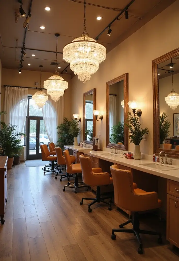 40 Stylish Nail Salon Decor Ideas for Inviting - 6. Stylish Lighting