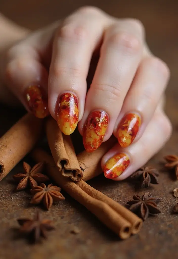 40 Thanksgiving Nail Ideas for Festive - 30. Spice of Life