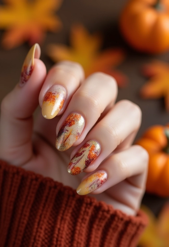 40 Thanksgiving Nail Ideas for Festive - 40. Gathering Together
