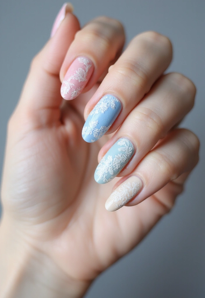 45 Artistic Nail Design Ideas for Every Season's Ultimate Vibe - 17. Vintage Lace