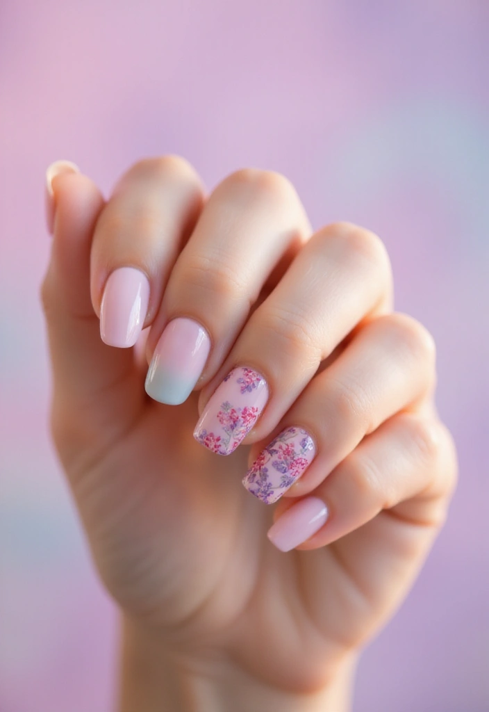 45 Artistic Nail Design Ideas for Every Season's Ultimate Vibe - 35. Ethereal Pastels