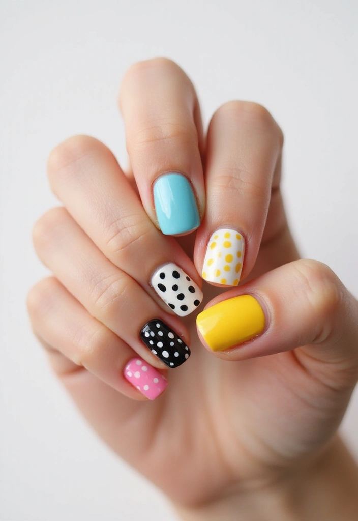 45 Artistic Nail Design Ideas for Every Season's Ultimate Vibe - 41. Timeless Polka Dots