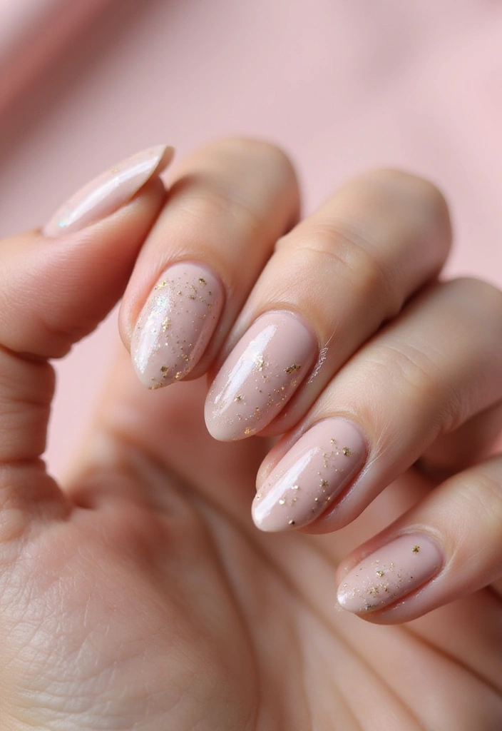 45 Artistic Nail Design Ideas for Every Season's Ultimate Vibe - 43. Shimmering Neutrals