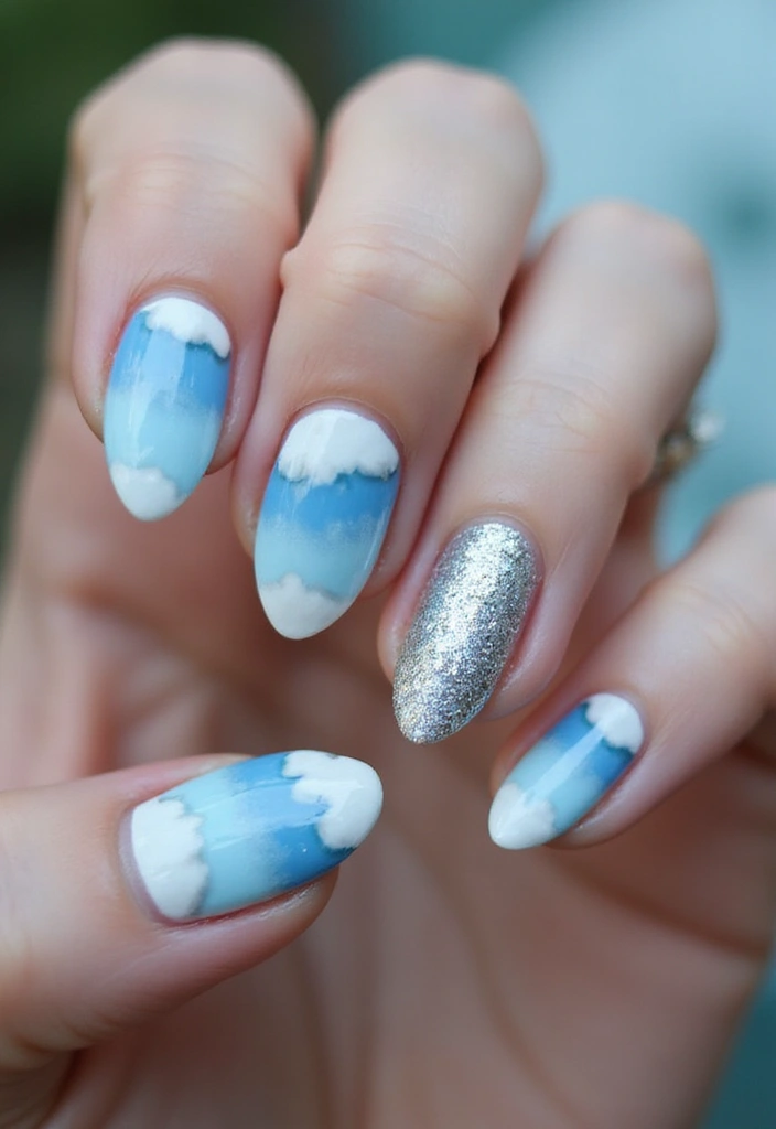 45 Artistic Nail Design Ideas for Every Season's Ultimate Vibe - 45. Summer Storm