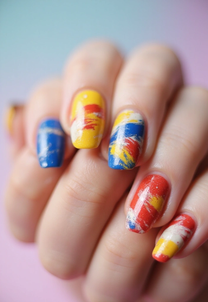 45 Artistic Nail Design Ideas for Every Season's Ultimate Vibe - 9. Artistic Brush Strokes
