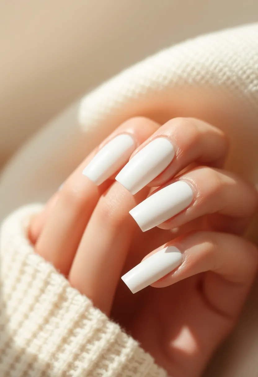45 Crisp White Nail Ideas for Pure Ethereal Elegance - 10. Matte White Finish