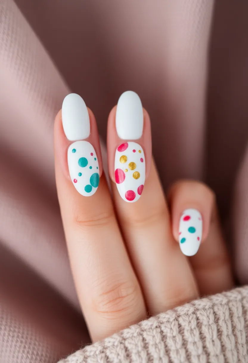 45 Crisp White Nail Ideas for Pure Ethereal Elegance - 19. White Splotch Design