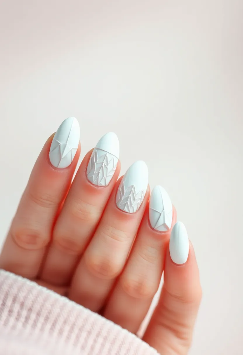 45 Crisp White Nail Ideas for Pure Ethereal Elegance - 32. White Origami Designs