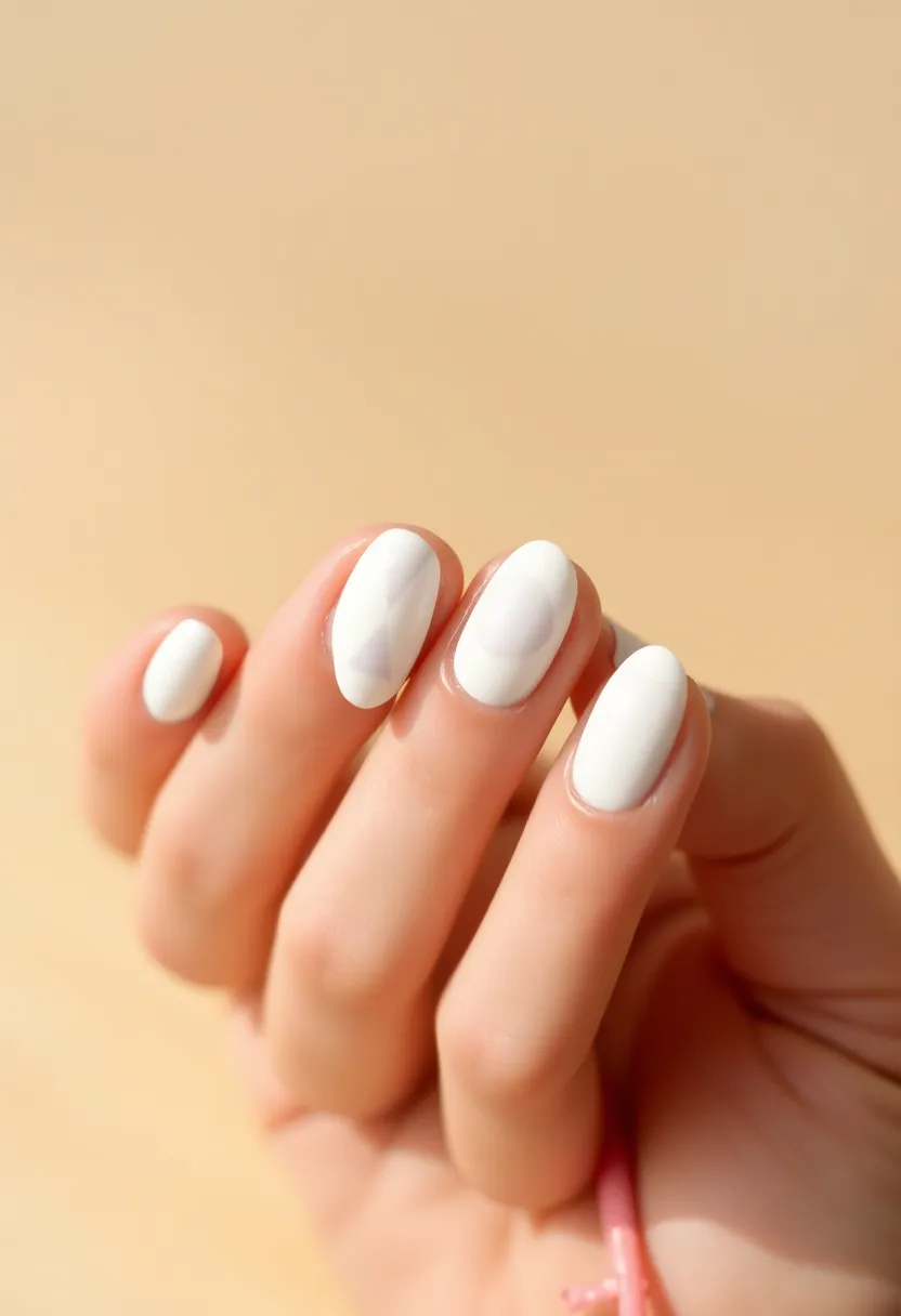 45 Crisp White Nail Ideas for Pure Ethereal Elegance - 6. Geometric White Designs