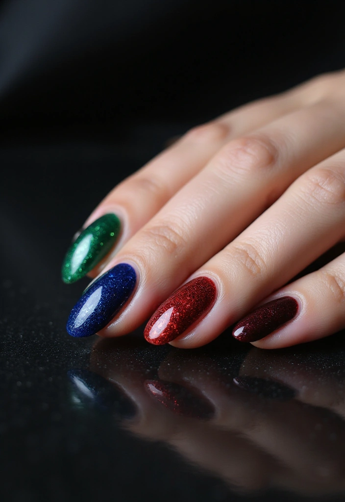 45 Diverse Nail Style Ideas for Every Personality and Passion - 11. Jewel Tones for Elegance