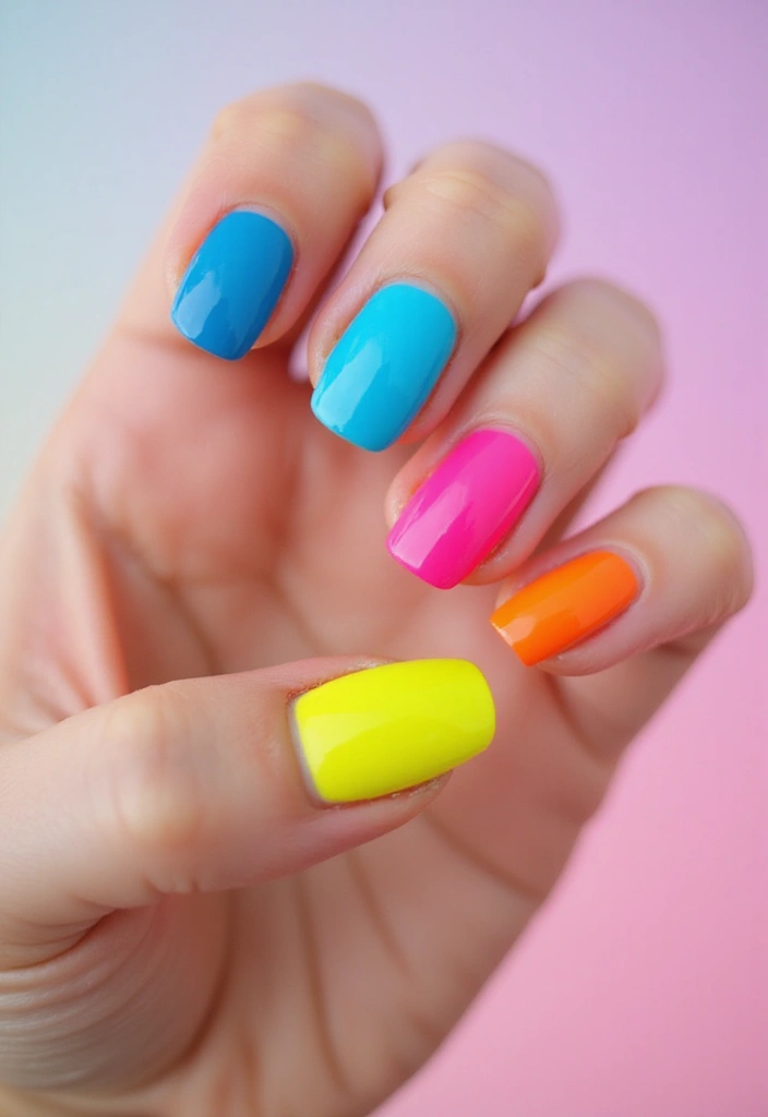 45 Diverse Nail Style Ideas for Every Personality and Passion - 17. Color-Blocking Fun