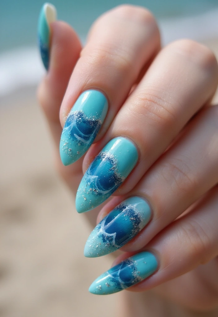 45 Diverse Nail Style Ideas for Every Personality and Passion - 2. Ocean-Inspired Shades