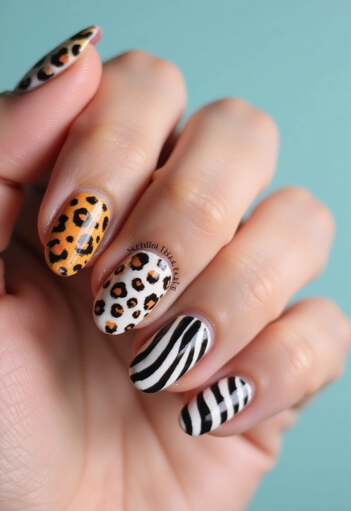 45 Diverse Nail Style Ideas for Every Personality and Passion - 20. Cute Animal Prints