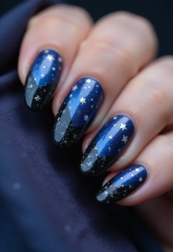 45 Diverse Nail Style Ideas for Every Personality and Passion - 25. Starry Nights