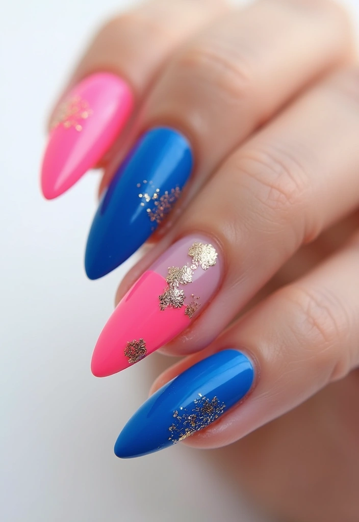 45 Diverse Nail Style Ideas for Every Personality and Passion - 33. Split Colors