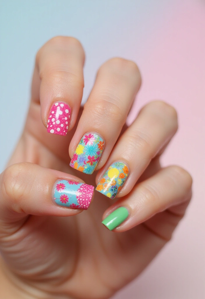 45 Diverse Nail Style Ideas for Every Personality and Passion - 38. Colorful Quirks