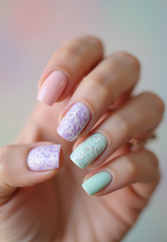 45 Diverse Nail Style Ideas for Every Personality and Passion - 42. Elegant Lace Patterns