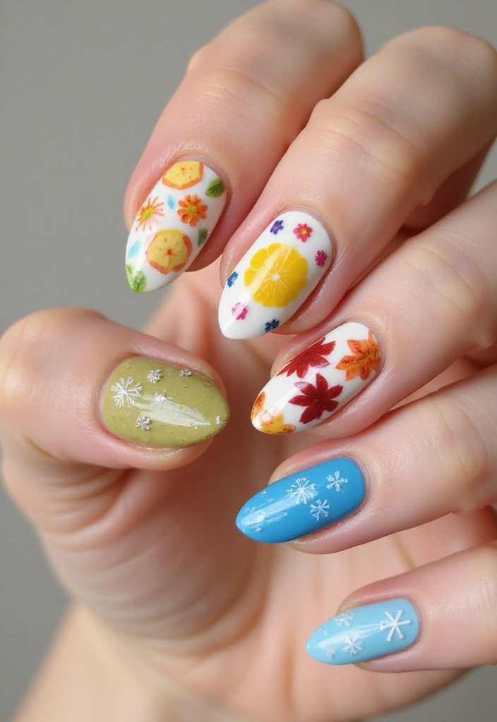 45 Emerging Nail Trends 2025 for Forward - 18. Seasonal Nail Designs