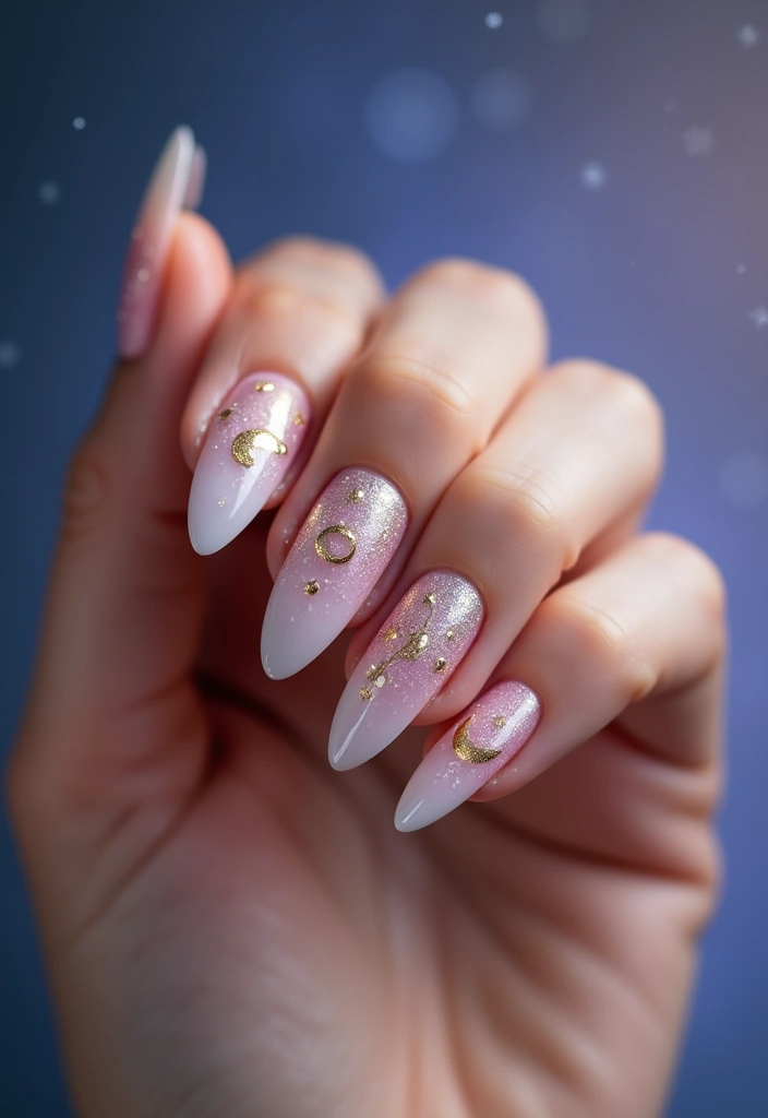 45 Emerging Nail Trends 2025 for Forward - 31. Astrology-Inspired Nail Art
