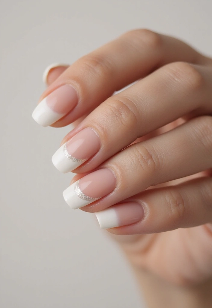 45 French Tip Nail Ideas for Classic Twists with Modern Magic - 1. Classic White Tips with a Twist