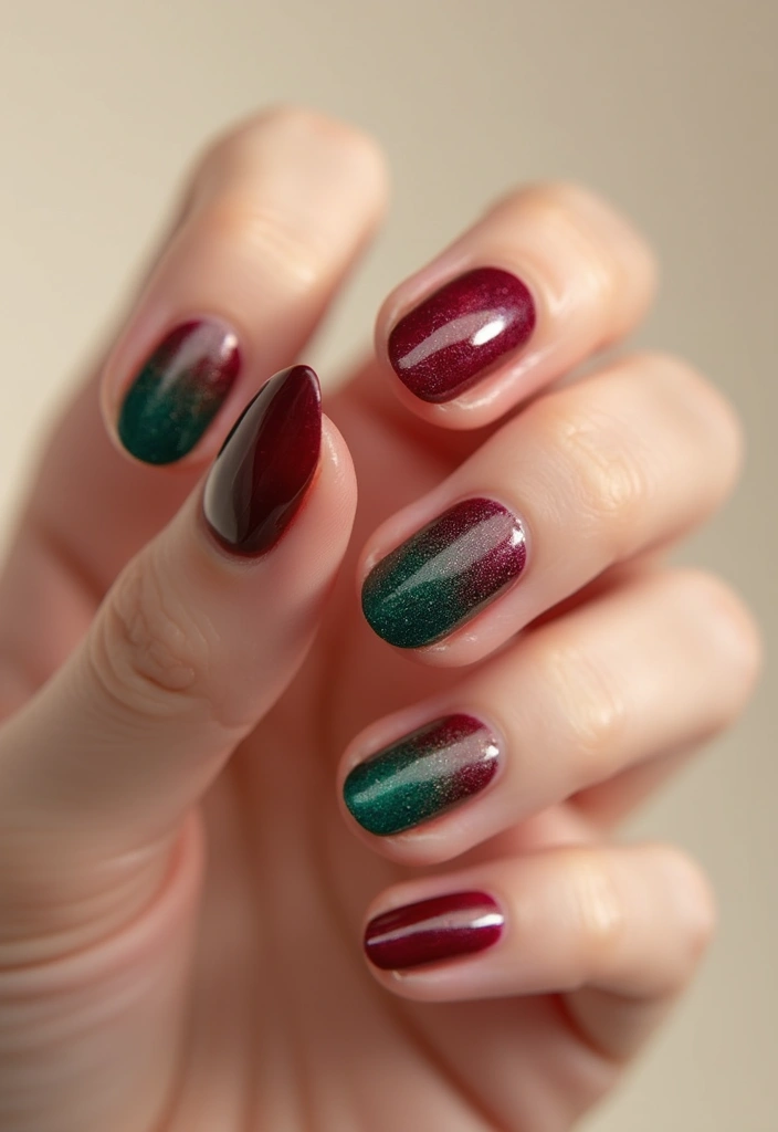 45 French Tip Nail Ideas for Classic Twists with Modern Magic - 10. Jewel-Toned French Tips