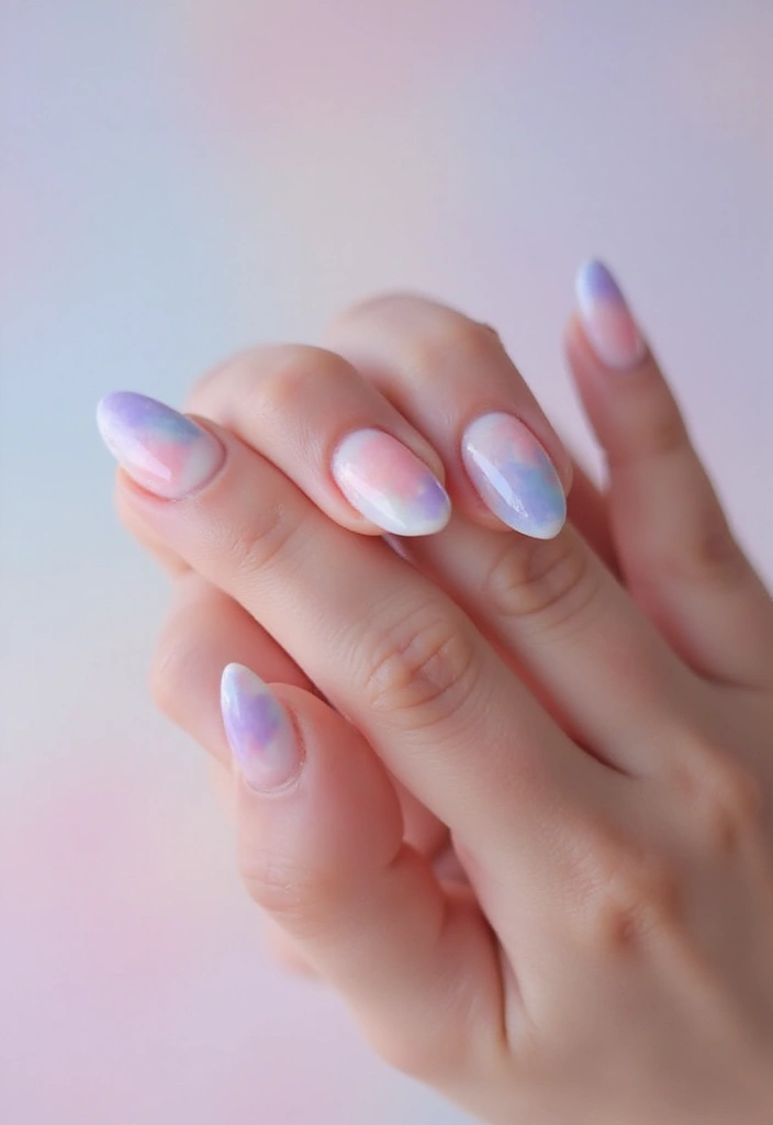 45 French Tip Nail Ideas for Classic Twists with Modern Magic - 25. Watercolor French Tips