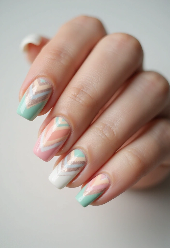 45 French Tip Nail Ideas for Classic Twists with Modern Magic - 26. Artistic Patterns