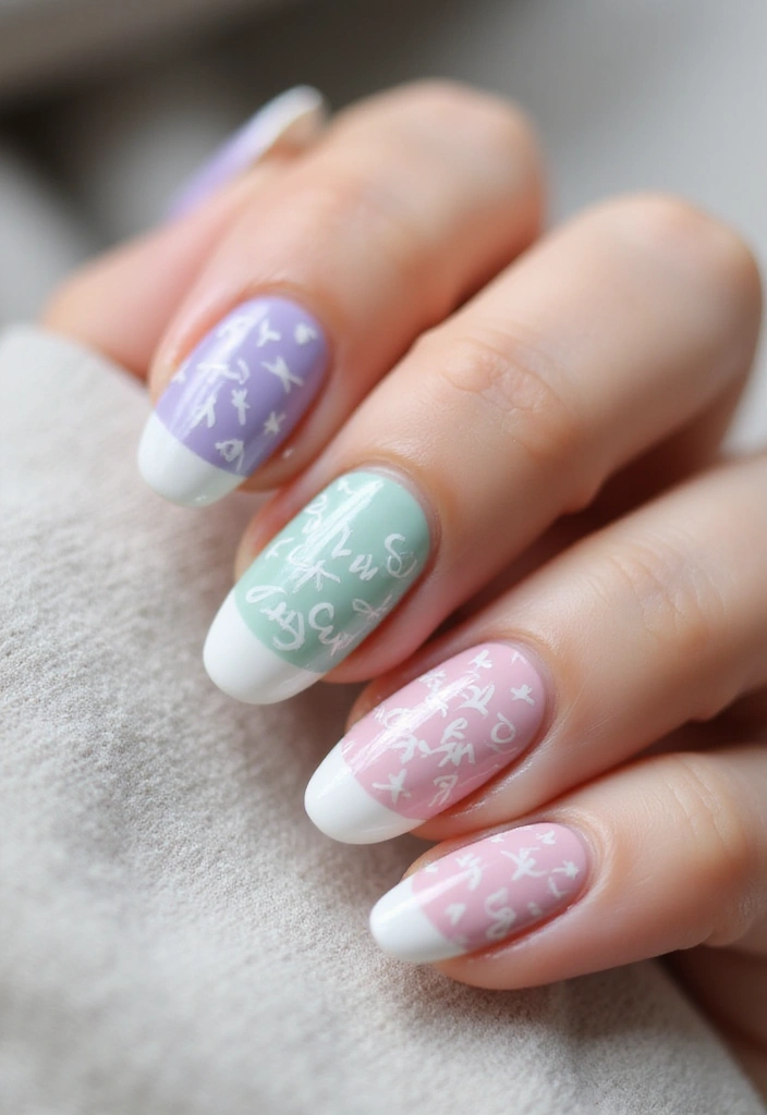 45 French Tip Nail Ideas for Classic Twists with Modern Magic - 37. Inspirational Quote French Tips
