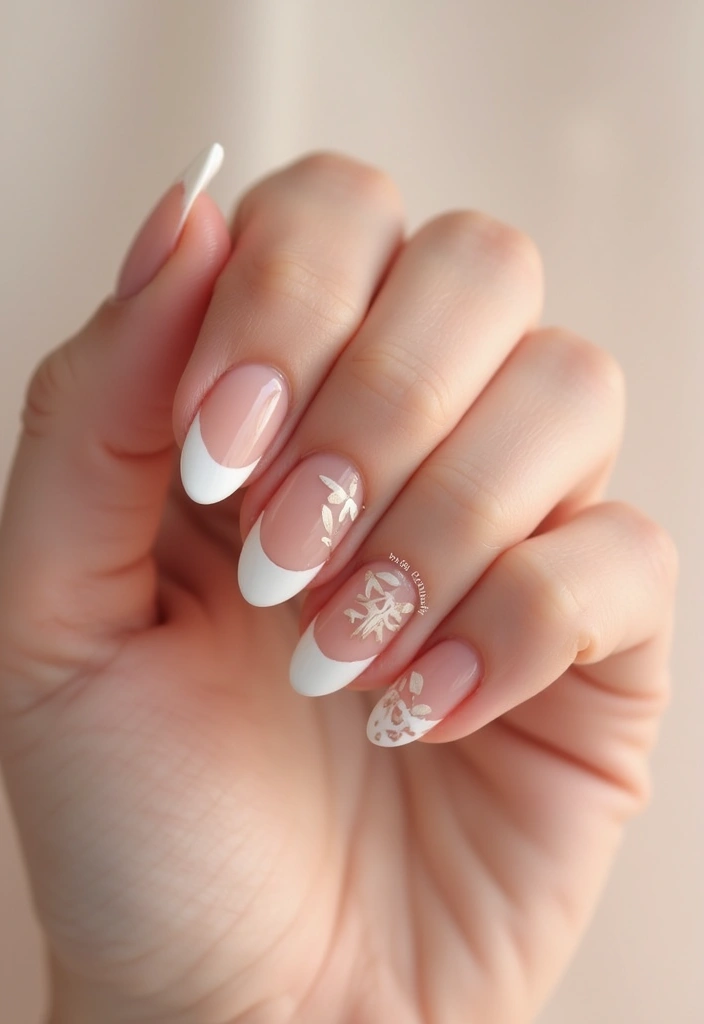 45 French Tip Nail Ideas for Classic Twists with Modern Magic - 6. Negative Space French Tips