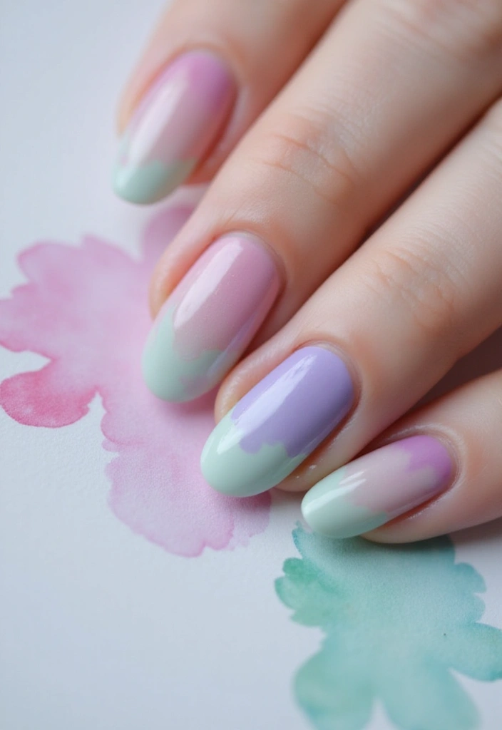 45 Fresh Nail Design Ideas for Trendy Eco-Conscious Consumers - 10. Artistic Watercolor