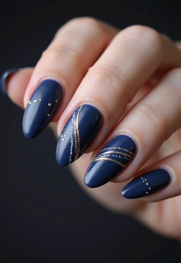 45 Fresh Nail Design Ideas for Trendy Eco-Conscious Consumers - 13. Metallic Accents