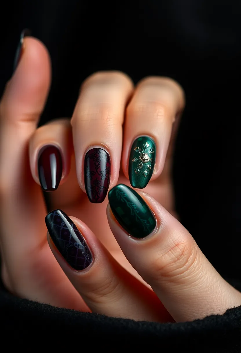 45 Fresh Nail Design Ideas for Trendy Eco-Conscious Consumers - 15. Dark and Mysterious