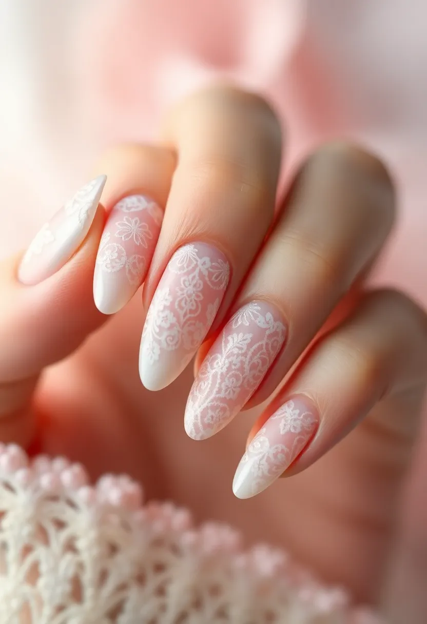 45 Fresh Nail Design Ideas for Trendy Eco-Conscious Consumers - 26. Soft Lace